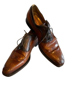 Magnanni Hand-Burnished Leather Wingtip Oxford – Size 42 / US 9
